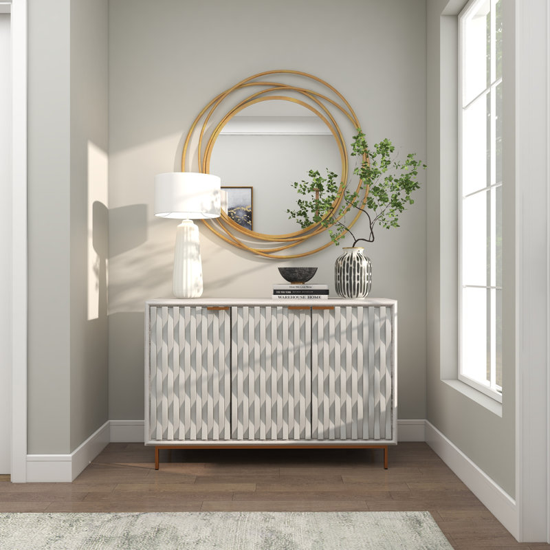 Wade Logan® Metal Room Wall Mirror with Overlapping Circles
